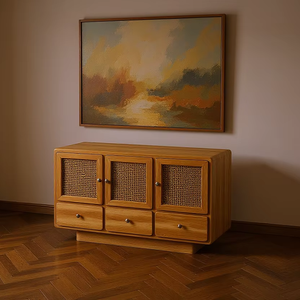 Buffet d'appoint en rotin au design minimaliste de haute qualité pour salle à manger et meubles d'appartement - Product Image 1