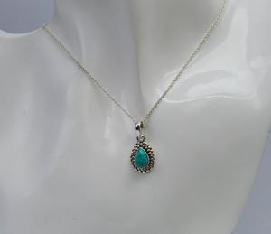 Pendentif Avec Turquoise Spinner 925 Sterling Silver Fine Jewelry Gemstone Pendentif 925 Timbre Argent Femmes Pendentif Bijoux - Product Image 3