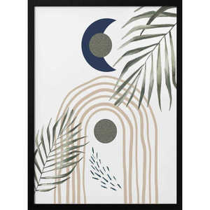 Impression artistique Boho vert bleu 4 - Product Image 2