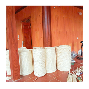 เสื่อไม้ไผ่ธรรมชาติ100% ทำด้วยมือคุณภาพสูงสายรัดทอที่เป็นมิตรกับสิ่งแวดล้อมสำหรับตกแต่งผนังเพดานของตกแต่งบ้านและงานฝีมือ - Product Image 1