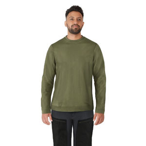 Sweat-shirt à col rond pour homme, décontracté, lourd, hiver, uni, 100% coton, pull, logo personnalisé, impression par transfert thermique, polaire uni - Product Image 3