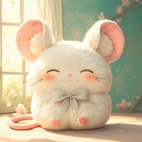 Fabricant professionnel Animal en peluche jouets en peluche souris en gros mode dessin animé mignon enfants doux blanc souris en peluche jouet