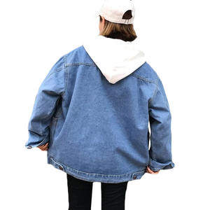 Veste en jean d'hiver de haute qualité pour hommes manteau décontracté avec col en polaire et fourrure marque de mode grande taille Logo avant - Product Image 2