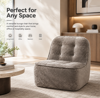 Fauteuil lounge modulaire moderne, fauteuil d'appoint rembourré en tissu doux, canapé simple confortable pour salon, chambre à coucher, hôtel