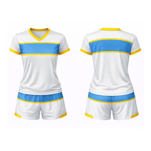 ชุดยูนิฟอร์มวอลเลย์บอลแบบสั่งทำขายส่งสำหรับทุกเพศ เสื้อแขนกุด กางเกงขาสั้น พิมพ์โลโก้ทีมแบบดิจิทัล ผ้าโพลีเอสเตอร์ 100% 280 กรัม สำหรับกีฬา - Product Image 3