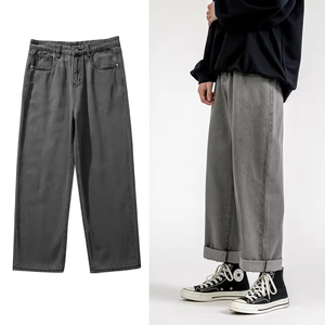 Regular Fit New Arrival Men's <b>Jeans</b> Denim <b>Jean</b> Pants for Men, Straight Baggy Oversized Breathable Casual Men's Denim <b>Jeans</b> - Product Image 5