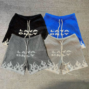 Short léger en mohair pour homme avec fermeture à cordon et short pour homme en mohair moelleux en tricot respirant - Product Image 2