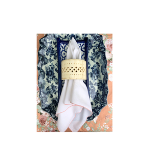 Rond de serviette en incrustation d'os antique fait à la main avec une pièce de design en acier New Look de taille personnalisée polie à vendre - Product Image 5