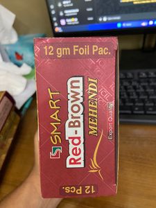 Smart <b>Red</b>-Brown Mehendi Powder 10gm Natural <b>Henna</b> Hair Color For Men Women - Product Image 5