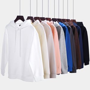 Alta calidad Unisex 2 piezas Casual sólido logotipo personalizado 350g sudaderas con capucha y sudaderas con capucha de algodón apiladas para hombres - Product Image 1