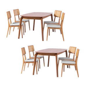 Offre spéciale Ensemble de salle à manger en bois écologique Ensemble de table à manger pour meubles de salle à manger avec de nombreuses chaises fabriquées en Indonésie - Product Image 2