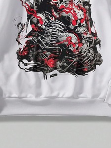 Sweat-shirt à capuche vintage en coton biologique 100% pour homme, impression de logo personnalisée, saison hivernale, col à capuche, taille XS - Product Image 3