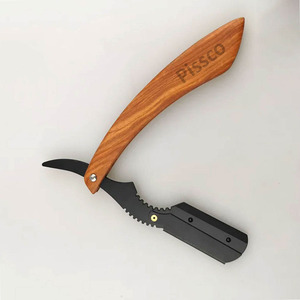 Navaja de afeitar de barbero de hoja recta, soporte para navaja de afeitar, plegable, de acero inoxidable, para afeitar el cabello - Product Image 4