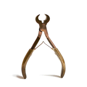 Pince coupante en acier de haute qualité à la kératine de couleur dorée avec propre logo Nouveaux outils de soin et de coiffure - Product Image 1