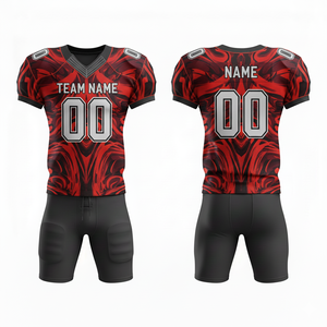 ชุดยูนิฟอร์มอเมริกันฟุตบอลแบบกำหนดเองสำหรับผู้ชาย ชุดเยาวชนและผู้ใหญ่ ชุดกีฬาทีมแบบปรับแต่งได้ รวมเสื้อเจอร์ซีย์ กางเกง ไซส์ใหญ่ ขาสั้น - Product Image 5