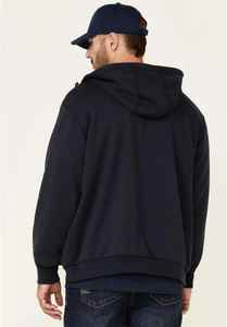 Sweat-shirts à capuche personnalisés écologiques à double fermeture éclair, 400 450 Gsm, en vrac, uni, 100% coton, lourd, à fermeture éclair intégrale pour hommes - Product Image 2