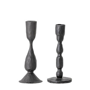 Bougeoir en fer noir antique forgé à la main - Product Image 2
