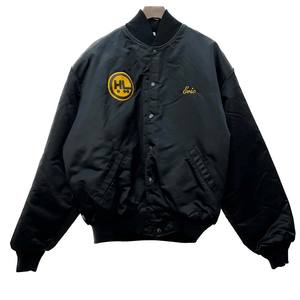 Chaqueta de bombardero de satén de Estilo Vintage para hombre, OEM, alta calidad, cierre de doble botonadura, piel de vaca, talla grande, características de invierno, lona - Product Image 1