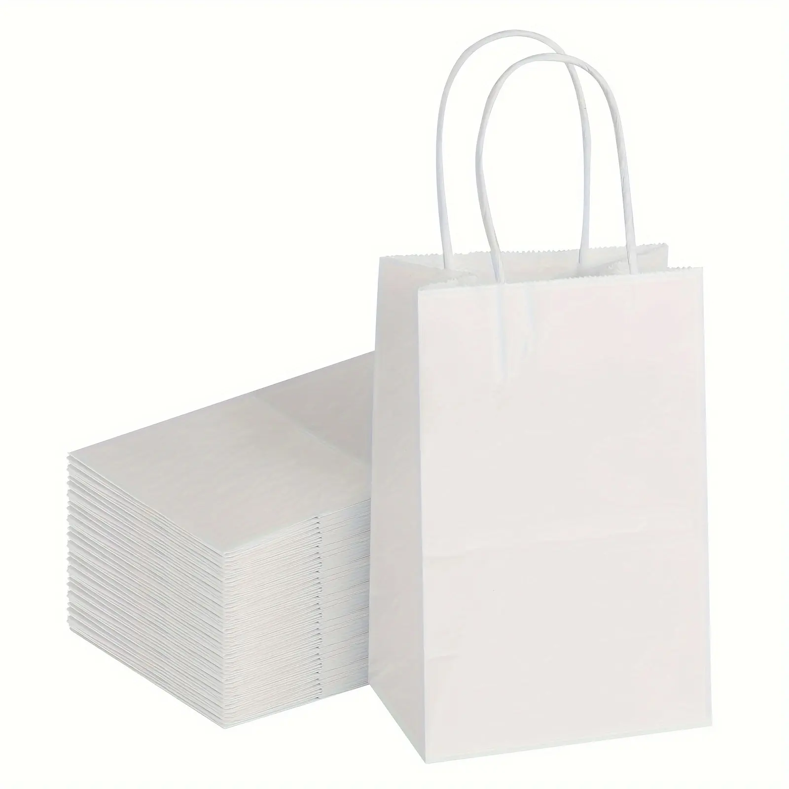 Bolsa de compras de regalo de papel blanco kraft de lujo de Navidad personalizada promocional con su propio logotipo