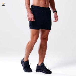 Pantalones cortos deportivos de alta elasticidad para hombre, pantalones cortos deportivos con estampado gráfico de poliéster de secado rápido - Product Image 1