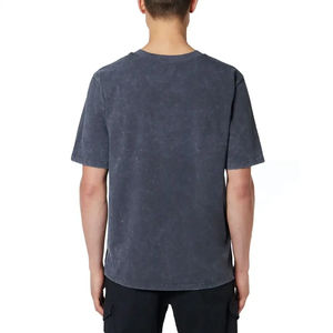 Camiseta Extra Grande de Algodón Puro con Lavado Ácido y Logotipo Personalizado para Hombre, de Alta Calidad - Product Image 2