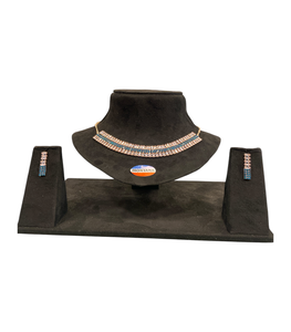 B46 élégant Vintage en acier inoxydable ensemble de bijoux diamant élégant classique collier boucles d'oreilles pour les mariages anniversaires fiançailles - Product Image 2