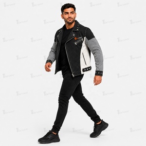 Custom Men's Denim <b>Jackets</b> Wholesale Premium Cotton Jean <b>Jacket</b> Oversized Casual <b>Trucker</b> <b>Jacket</b> Vintage Washed Fashion Coat - Product Image 2