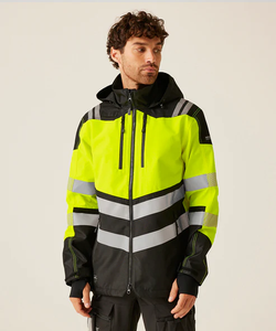 Vêtements de travail de sécurité réfléchissants haute visibilité pour hommes, manteau de construction industriel imperméable, vêtements de protection réfléchissants pour l'extérieur - Product Image 2