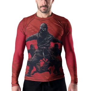 Rashguard de MMA de Diseño Personalizado, Transpirable, de Poliéster/Nailon, Antibacteriano, de Compresión, con Manga Larga para BJJ - Product Image 5