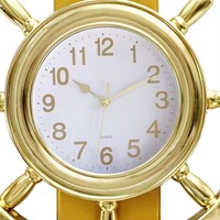 Reloj de Pared de Cuarzo de Latón Náutico Art Deco Vintage para Bodas, Hogar, Oficina y Decoración Interior Costera