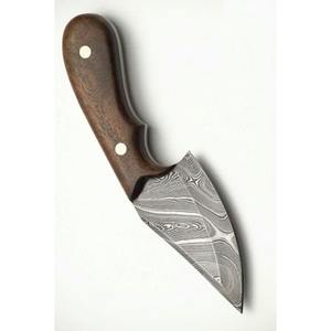 มีดสกินเนอร์เหล็กดามัสกัสทำมือด้ามไม้8in ทำจาก EM-6600 - Product Image 4