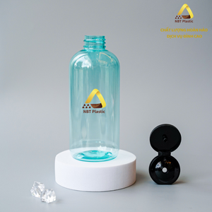 Bouteille cosmétique PET OEM 300ml | Emballage rechargeable vert pour shampooing et gel douche - Product Image 3