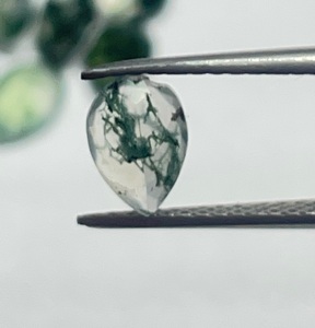 Prix usine poire coupe naturelle mousse Agate pierres de guérison à facettes pour revendeurs concepteurs pierres précieuses en vrac livraison gratuite produits - Product Image 4