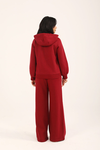 Survêtement Jogging à Capuche Zippé pour Femme, Style Urbain Vintage, en Molleton Bouclette, avec Broderie Effet Vieilli, Personnalisé par le Fabricant - Product Image 2