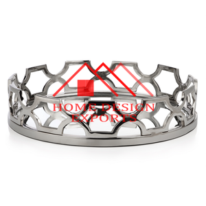 Offre spéciale, plateau de service alimentaire en métal doré, plateau en métal décoratif de table de luxe pour la maison - Product Image 2