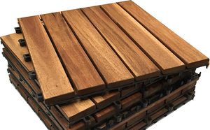 Azulejos de madera de acacia y superficie de teca, A/C, se pueden usar tanto en interiores como al aire libre - Product Image 5