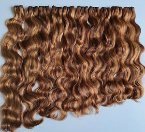 Mechones de cabello humano natural remy, sin procesar, 100% de pelo de templo, fabricante de cabello sin procesar - Product Image 4
