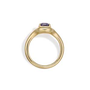 Ellie Cushion Cut Grey Spinel <b>Statement</b> <b>Ring</b> in 18k Rose Gold - Product Image 3