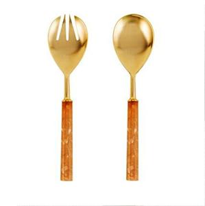 Saladier en bois d'acacia naturel Lot de 2 outils de cuisine de luxe écologiques faits à la main pour la cuisine à domicile - Product Image 3