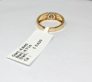 แหวนหมั้นเพชรแท้ทรงโซลิแตร์ทองคำ 14K สีเหลือง น้ำหนัก 5.410 กรัม ชุบโรเดียม ดีไซน์หรูหราสำหรับผู้ชายและผู้หญิง - Product Image 2