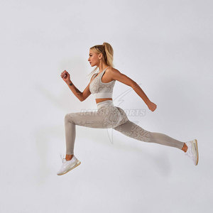 Ropa de gimnasio sin costuras transpirable de secado rápido para mujer, ropa de Yoga para Fitness que incluye Sujetador deportivo de Yoga en blanco de talla XS, forro de LICRA - Product Image 5