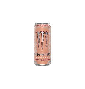 Boisson énergisante Monsters Ultra Peachy Keen sans sucre 500ml, qualité supérieure, saveur pêche juteuse avec la formule complète Monsters Energy - Product Image 1