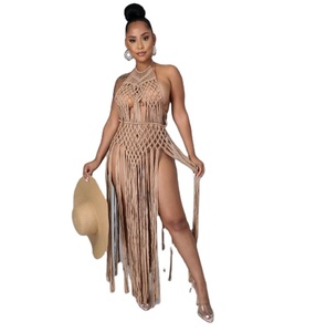 Festival <b>Dress</b> Birthday <b>Dress</b> <b>Boho</b> Wedding Cotton Hand Woven Festival Clothing Bustier Crop Top Women Macrame Beach <b>Dress</b> - Product Image 1