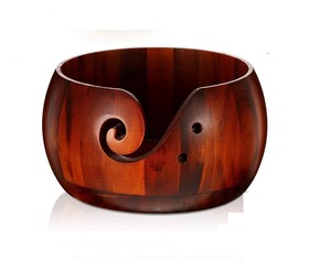 Bol de rangement de fil de bambou de vente chaude pour tricoter Crochet maison couture support de bol de fil en bois - Product Image 1