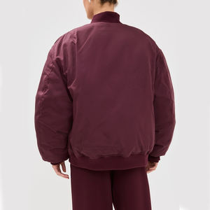 Vente en gros de vêtements pour femmes bombardier avec fermeture éclair veste en satin d'hiver meilleure qualité bombardier en satin pour femmes pour vêtements de ville - Product Image 2