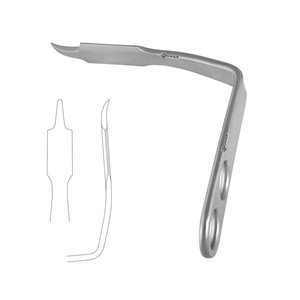 Os Ascenseur Orthopédique Chirurgical Vétérinaire Os Levier Hohmann Rétracteur Mini 6 1/2 ", 6mm croix dentelée extrémité ronde - Product Image 2