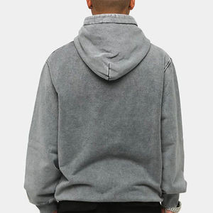 Nouvel Arrivage Tendance 2026 – Sweat à Capuche Oversize Homme en Coton Molletonné Style Vintage Délavé à l'Acide – Pull Décontracté Effet Délavé - Product Image 2