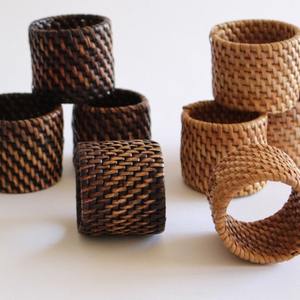 Servilletero de ratán redondo clásico de diseño creativo único, duradero, ecológico para mesa de comedor, accesorios de cocina - Product Image 3