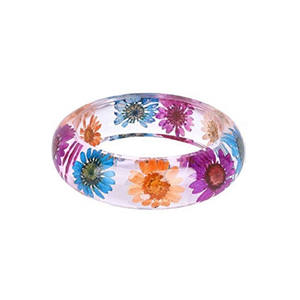 Pulsera y brazalete de resina epoxi para mujer, joyería de resina de la mejor calidad, con forma redonda, precio barato - Product Image 5