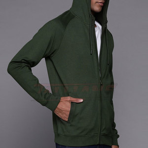Sweat à capuche d'hiver avec fermeture éclair et cordon de serrage pour hommes sport coton chaud couleur unie séchage rapide respirant sweat manteau vêtements de sport coréen - Product Image 2